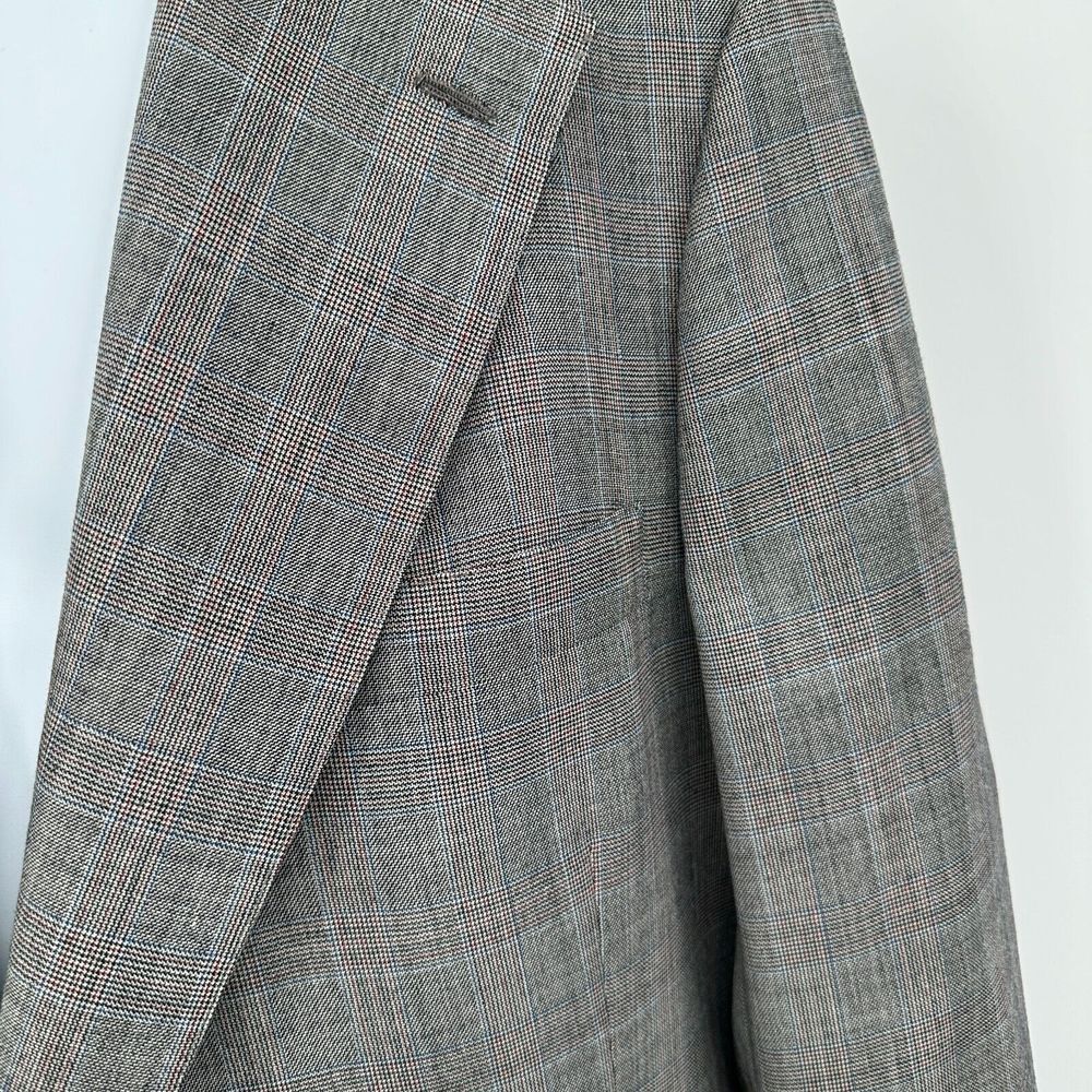 Vintage 70s Neiman Marcus Blazer Vest Mens Size 46 Extra Long Glenurquhart Check - Picture 4 of 16